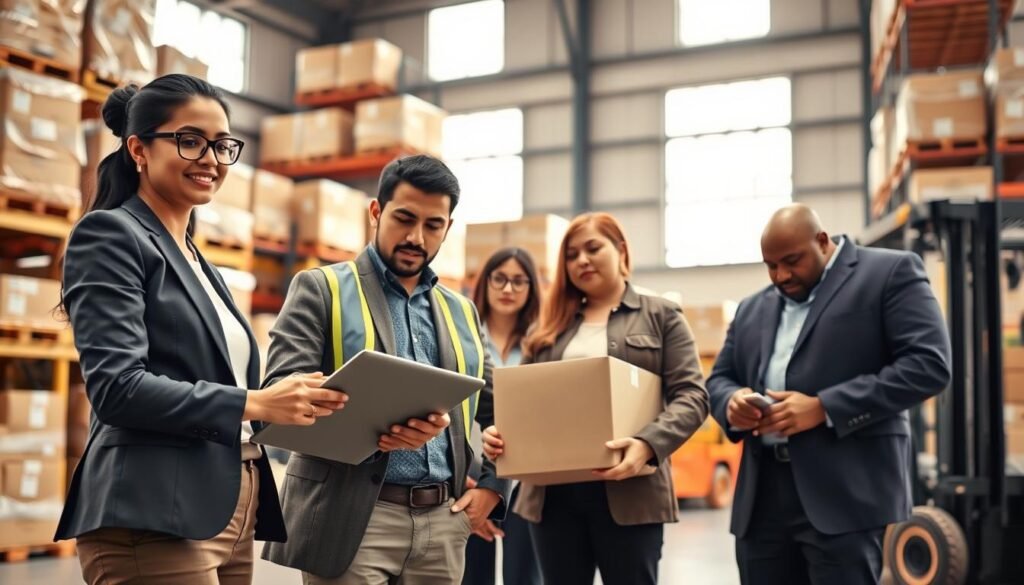 Experienced team of professionals in logistics