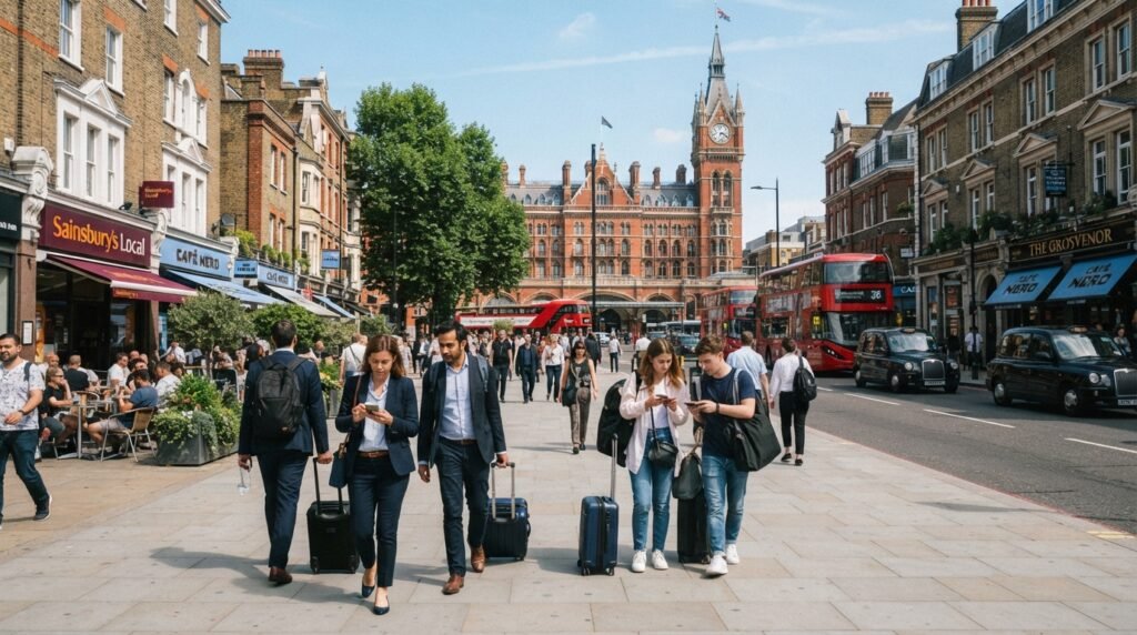 Walking guide from Victoria Coach Station to Victoria Railway Station