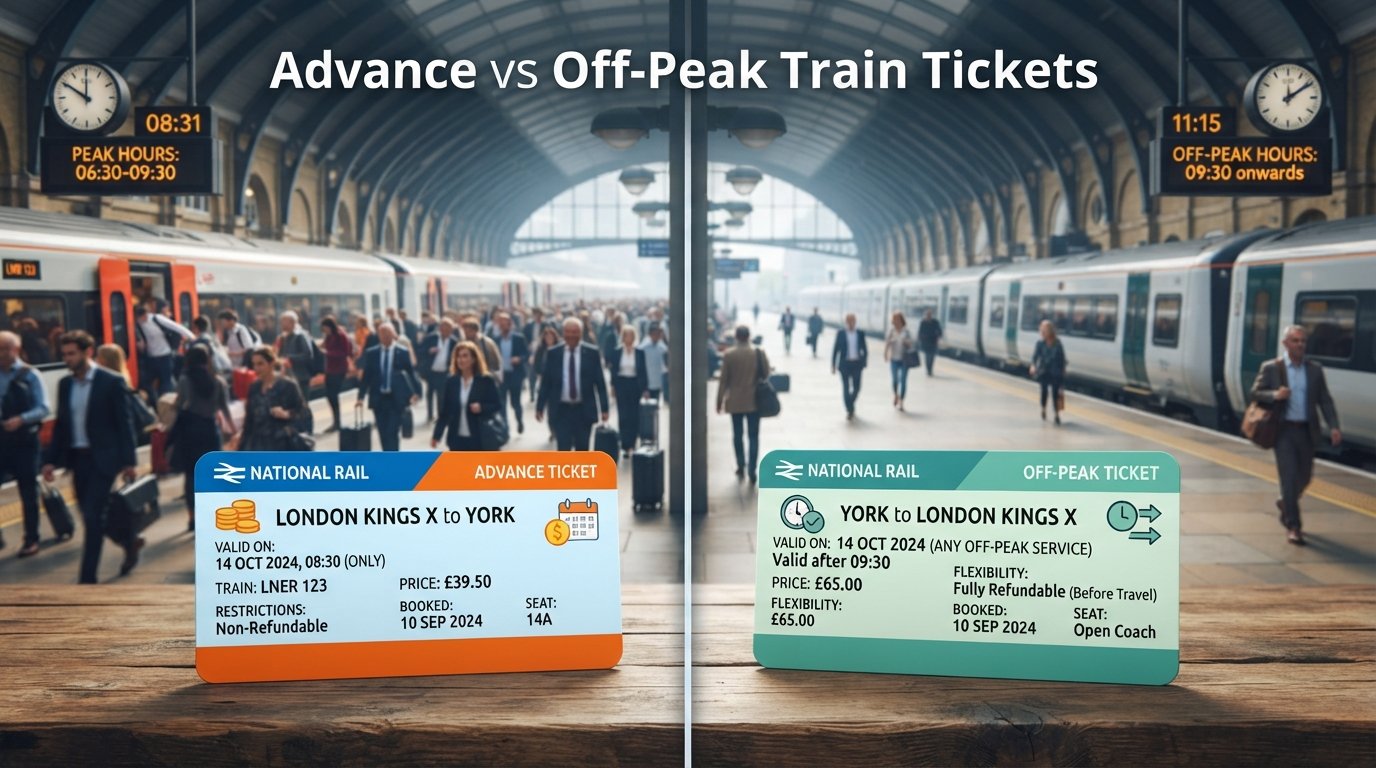 advance vs off peak train tickets